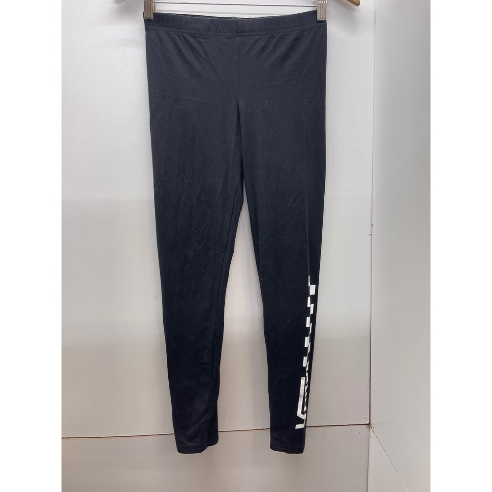 Vans Womens Black Checkerboard Logo Leggings Small Stretch Skate Pants